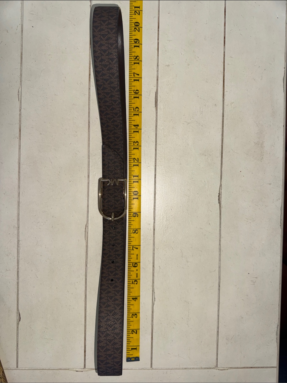 Michael Kors Dark Brown Monogram Belt